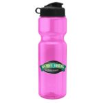 Champion - 28 oz. Transparent Bottle with Flip lid and Digital Imprint