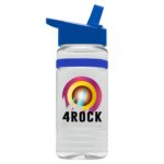 Groove Stripe ? 20 oz. Tritan? Sports bottle with Flip Straw lid and Digital imprint