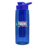The Flair - 26 oz. Transparent Tritan? Bottle with Drink thru lid, Large infuser, and Digital Imprint
