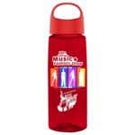 The Flair - 26 oz. Transparent Tritan? Bottle with Oval Crest lid and Digital Imprint