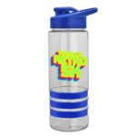 Sergeant Stripe - 24 oz. Tritan? Bottle with Drink thru Lid, Stripe Bands, and Digital imprint