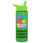 Sergeant Stripe - 24 oz. Tritan? Bottle with Flip straw Lid, Stripe Bands, and Digital imprint