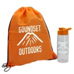 Drawstring Backpack and  Bottle Combo Kit