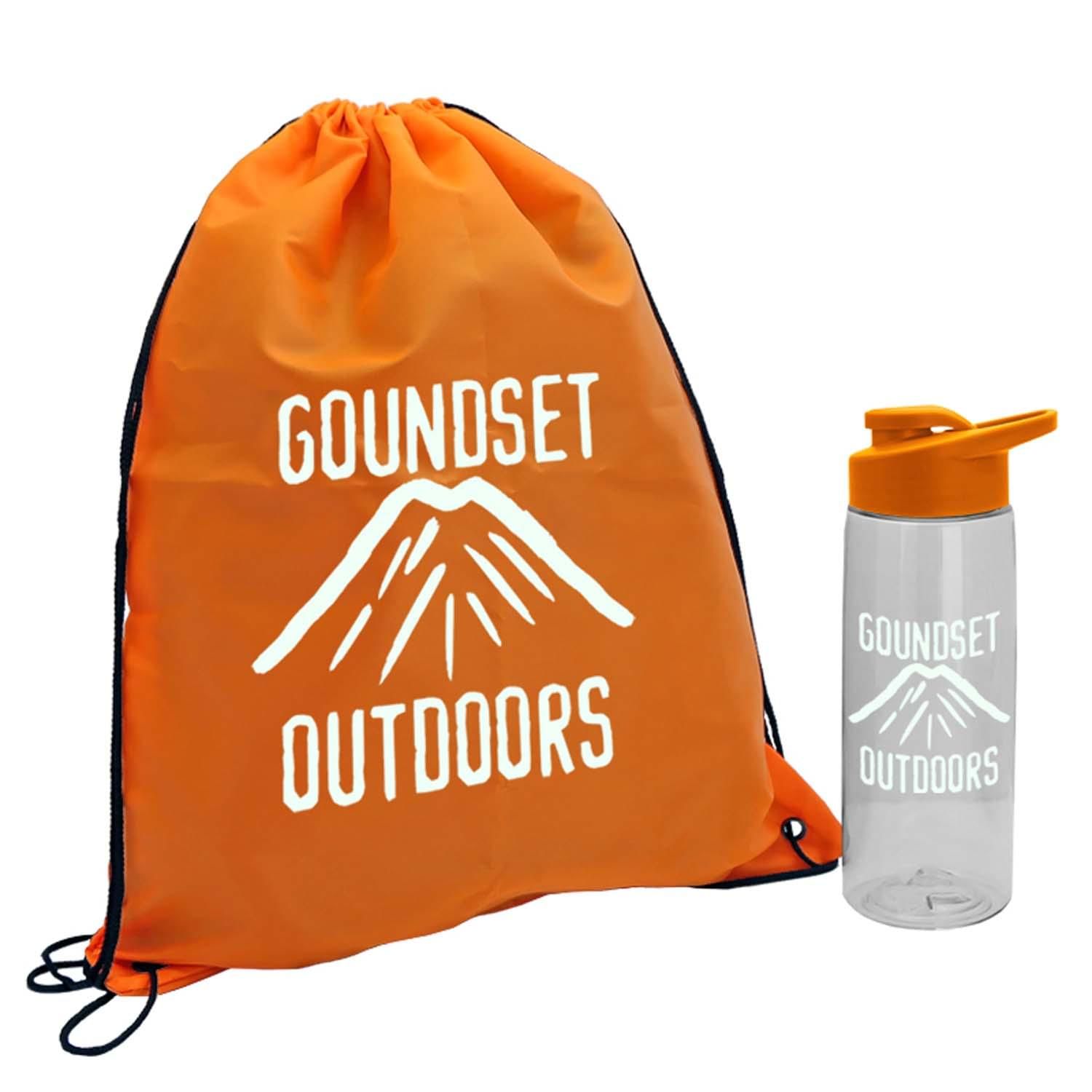 Drawstring Backpack and Bottle Combo Kit