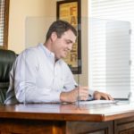 23.5" H x 23.5" W 3-Panel Desk Shield